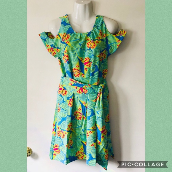 Tracy Negoshian Dresses & Skirts - Boutique-Tracy Negoshian grn/blue butterfly dress